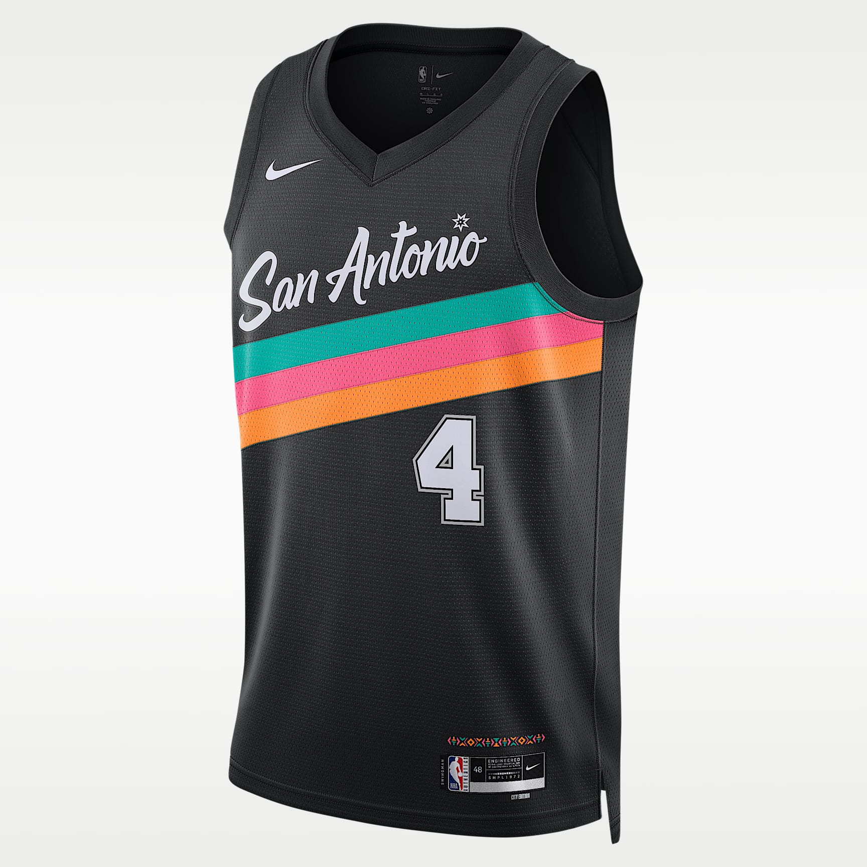 NBA✖️サンアントニオ✖️スパーズ✖️ウォーレンロータス✖️ダンカン✖️XXL② De'Aaron Fox San Antonio Spurs City Edition Men's Nike NBA